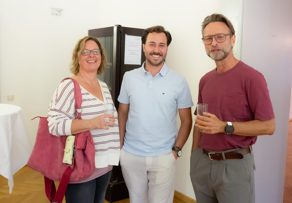 Evelyn Götz, Ausschuss-Mitglied, Georg Bertl, Vortragender, Thomas Zenz, Fachgruppenobmann