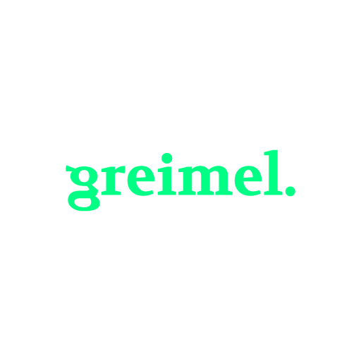 Logo von greimel. strategien & storys für marken.